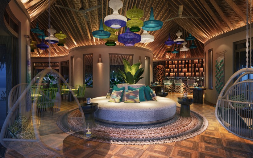 The Nautilus Maldives rendering restaurant pool bar interior r1920